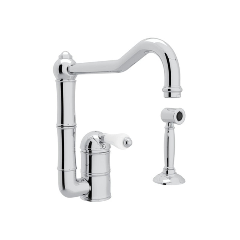 Acqui Kitchen Faucet With Side Spray, Polished Chrome