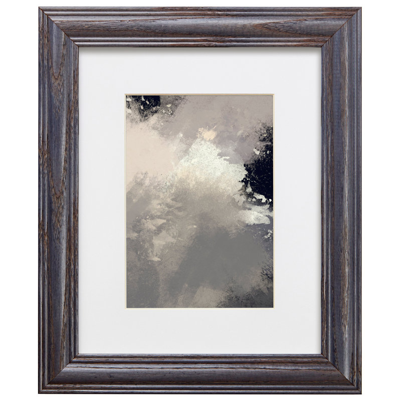 Cadre photo simple Ignacio, Bleu gris, 16 po x 16 po emmêlé à 12 po x 12 po