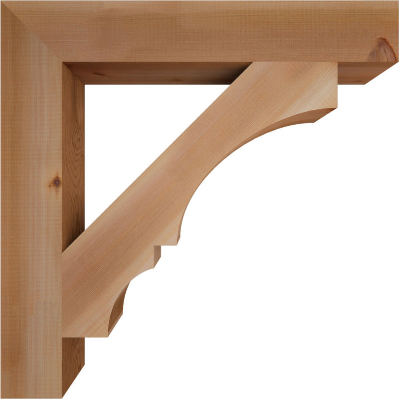 Support lisse en bloc de cèdre rouge occidental l 3 1/2 po x P 26 po x H 26 po, L 3 1/2 po x P 26 po x H 26 po