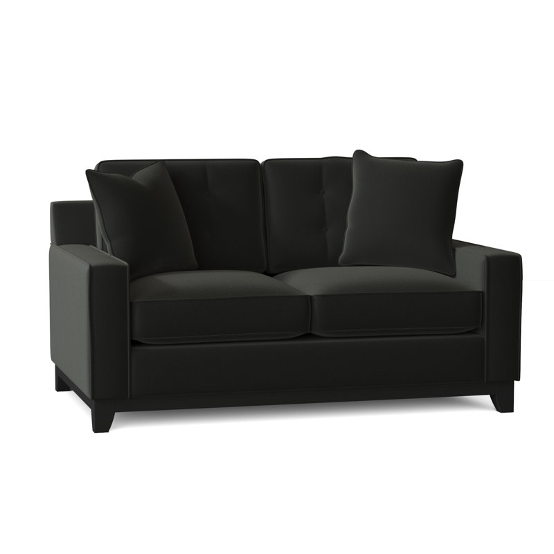 Carollton Upholstered 62'' Loveseat, Bella Hunter Performance Velvet