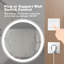 Miroir de meuble-lavabo de salle de bain 24 pouces avec lumière élevée, luminosité réglable, contrôle de l'interrupteur mural, antibuée, IRC 95 réglable 3000K-4500K-6000K, économie d'énergie IP54