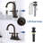 Bathroom faucet with 360 degree turn spout