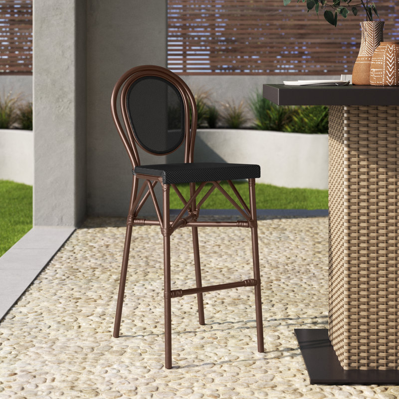 Abode 45.28'' Outdoor Bar Stool, Brown