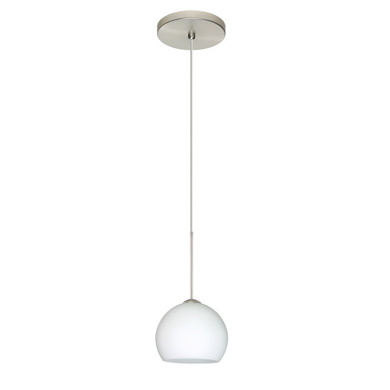 Luminaire suspendu en forme de dôme à 1 lumière Aladin, Halogène, Nickel satiné