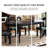 Solid Wood Oak black Dining Table-107560762
