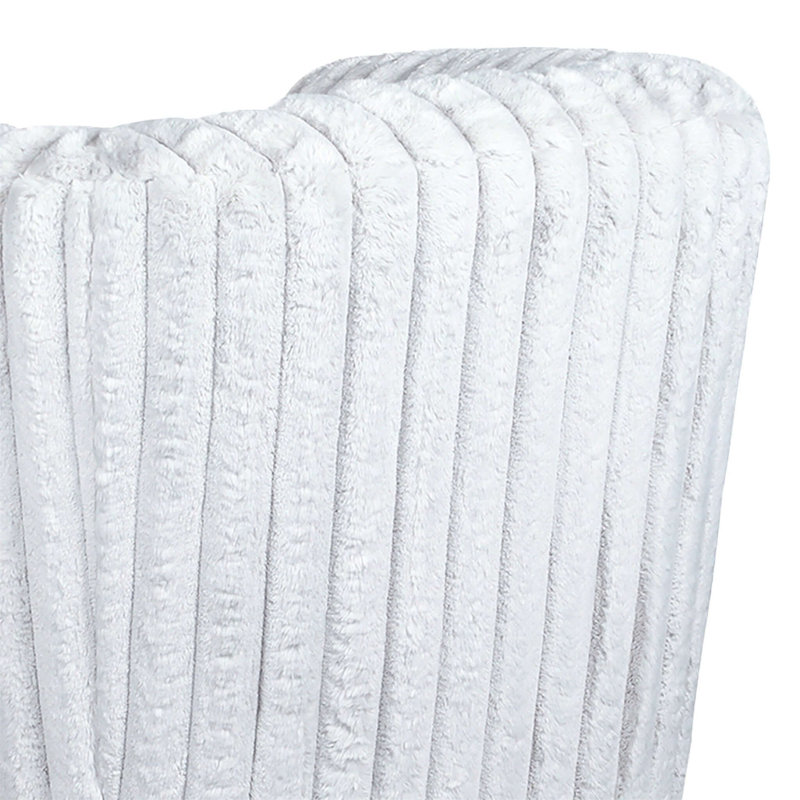 Fauteuil pivotant en velours Mira, Tissu blanc