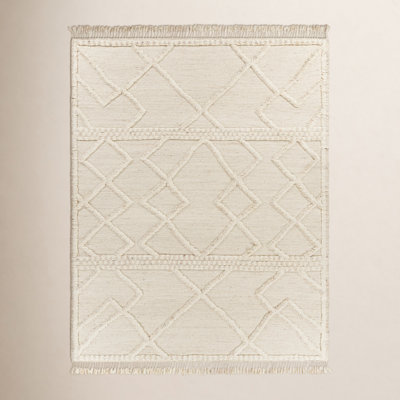 Leanna Hand-Knotted Beige Moroccan Rug