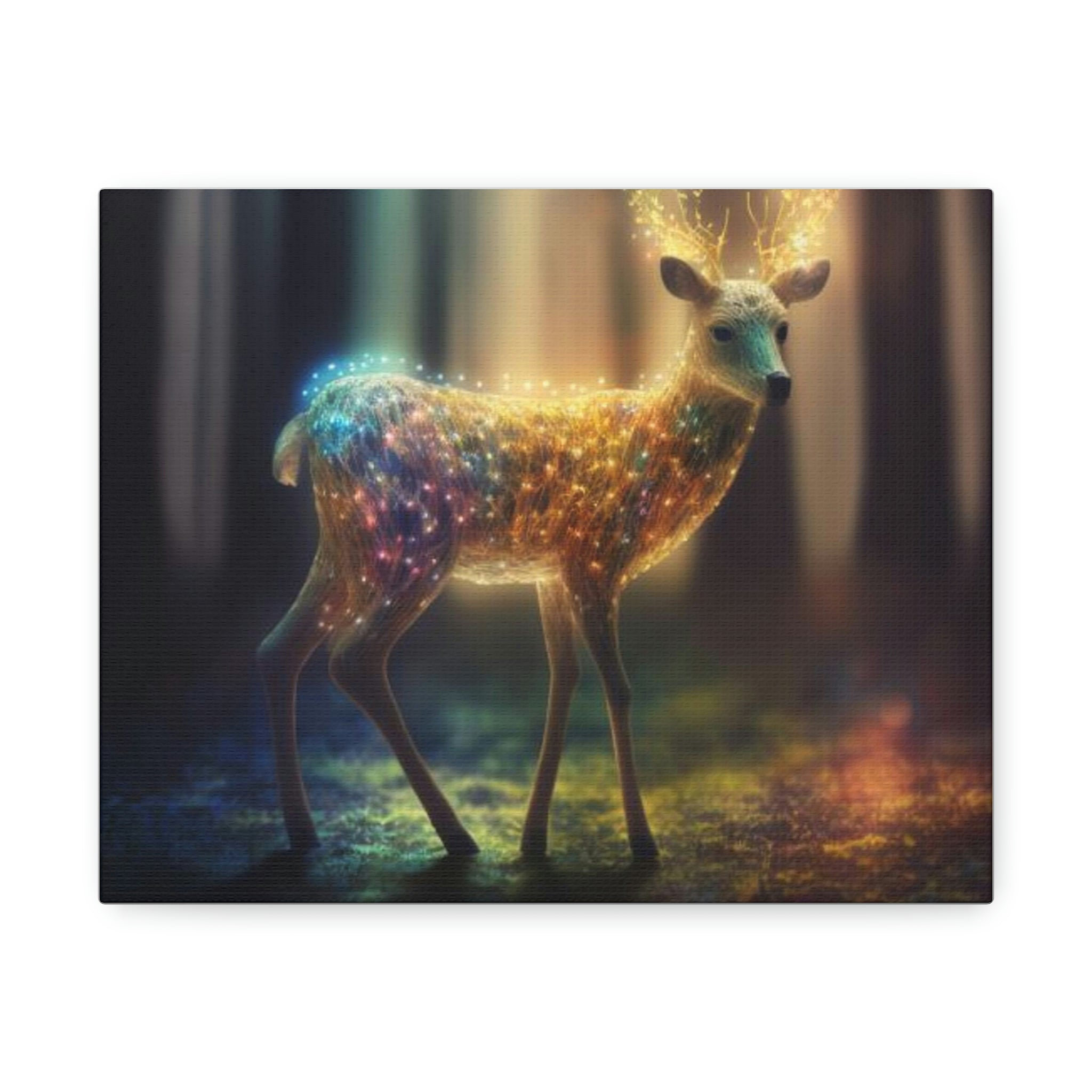 Millwood Pines Deer Stretched - Unframed Illustration on Canvas | Wayfair