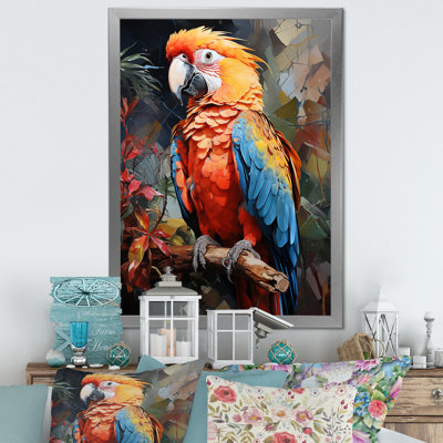 Perroquet flamboyance tropicale sur toile