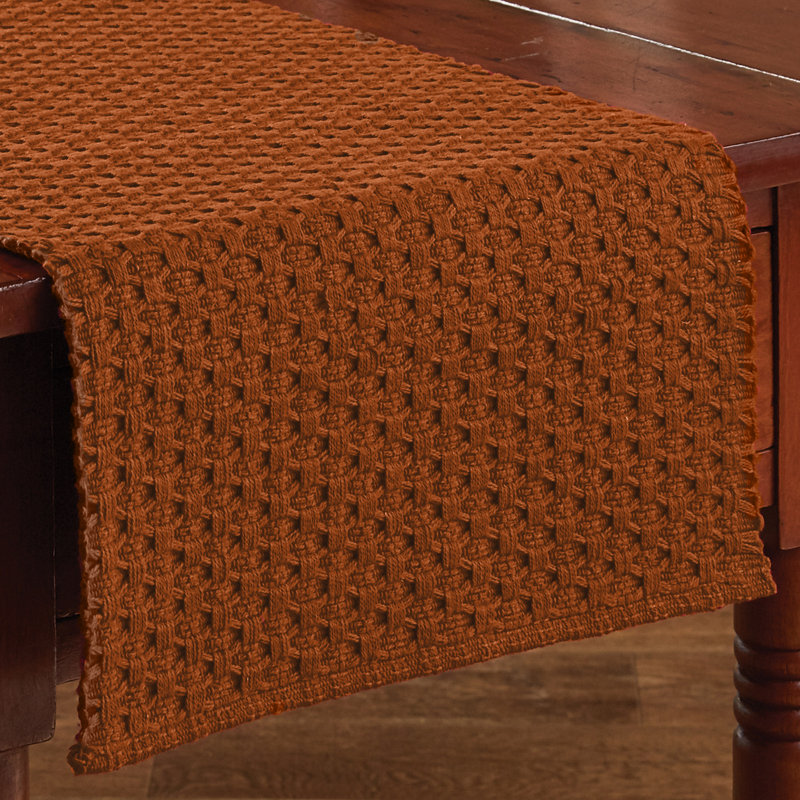 Sarabelle Rectangular Table Runner, Orange, 54" x 13"