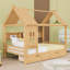 Lit en bois 2 tiroirs avec tablettes et garde-corps-381391312-381391319