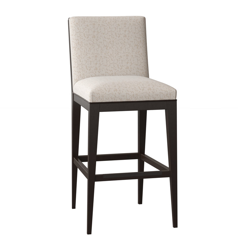 Tabouret de bar et de comptoir Logan, Noyer américain, Tabouret de comptoir (assise de 24 po de hauteur), Neige Polly