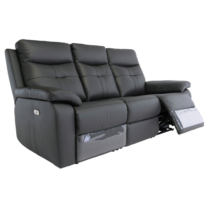 Napoli 3 Seater Electric Reclining Sofa, Charcoal