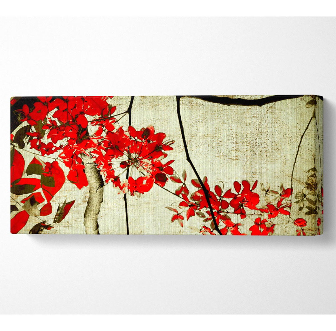 Red Leaf Skies - Panorama-Kunstdrucke auf Leinwand