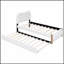 Lit plateforme tapissier avec pieds de soutien en bois et lit gigogne, durable et peu encombrant pour les chambres à coucher modernes.-664266725