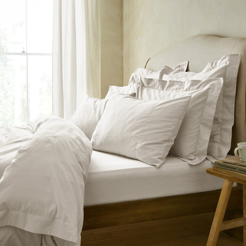 Arber Luxury Linen Blend Housewife Pillowcase Pairs, White