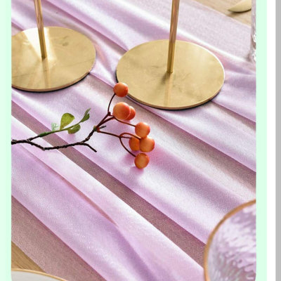 Romantic Lavender Sheer Table Runner for Events