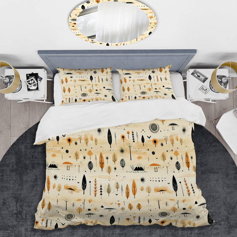 Ensemble de housse de couette Tribal Nomad, Housse de couette simple + 1 taie décorative stan
