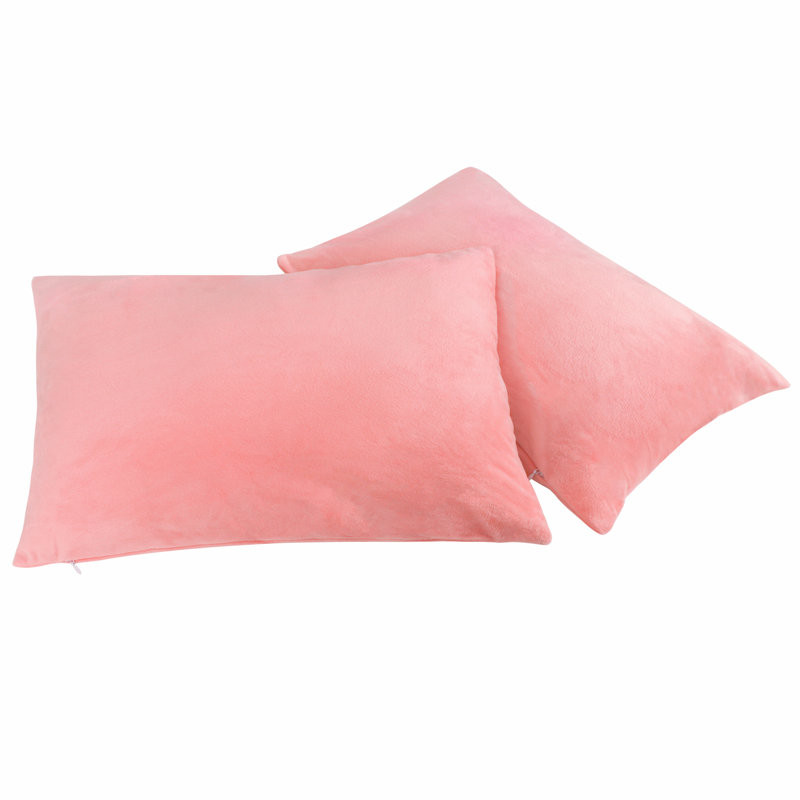 Housse de coussin en velours, Très grand lit, Rose