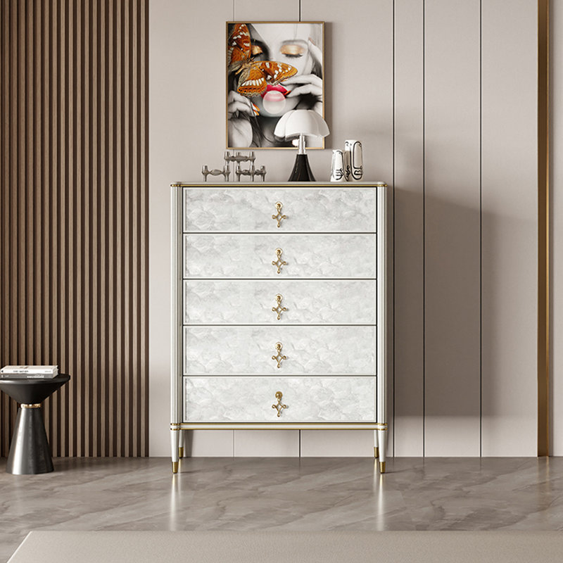 Lacquer Shell Simple Accent Cabinet Accent Chest