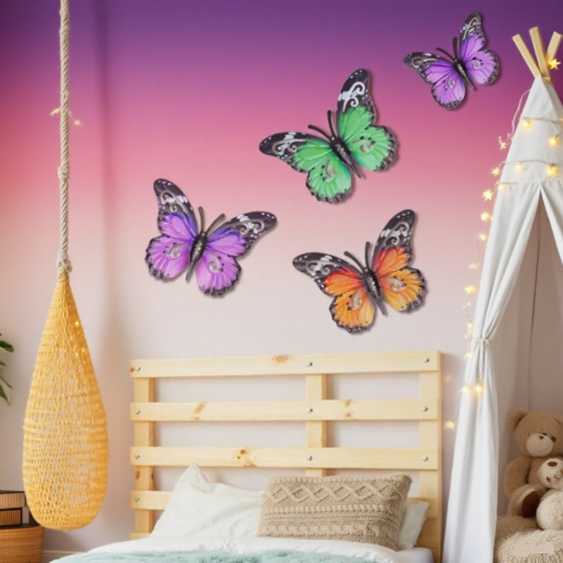 Butterfly Shaped Iron Wall Hanging
