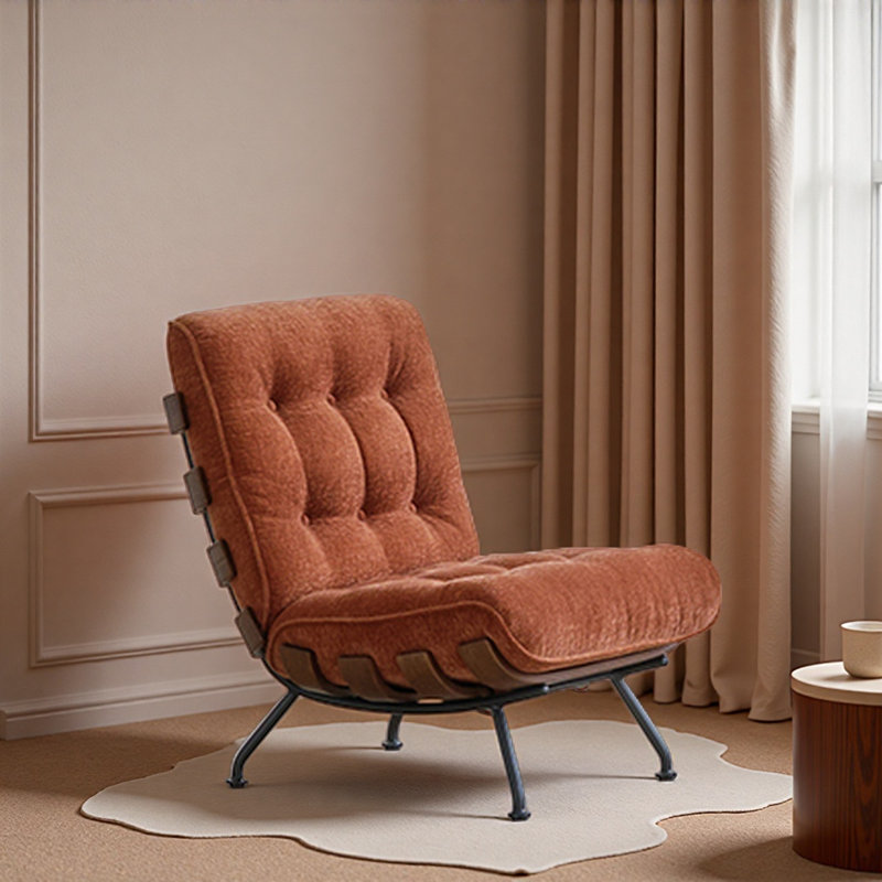 Chaise de loisirs simple rétro., Orange