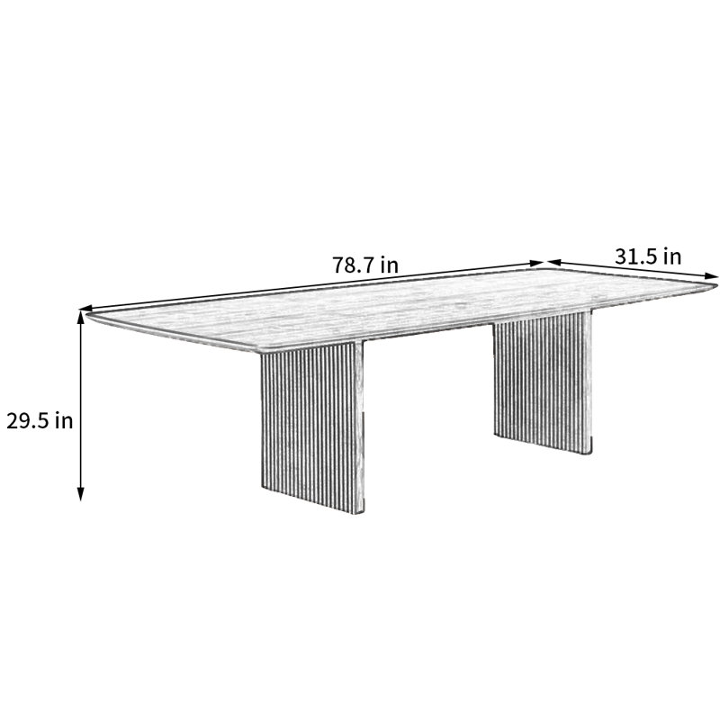 Dowline, 29.5"H x 78.7"L x 31.5"W