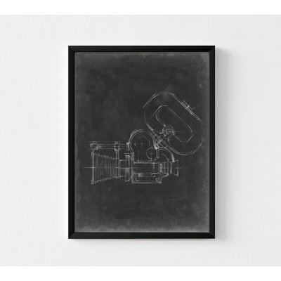Lajeune Camera Blue Print V Painting Print By Ethan Harper, Framed Retro Movie Print, Vintage Camera Art, Cinema Lover Gift, Framed Wall Art
