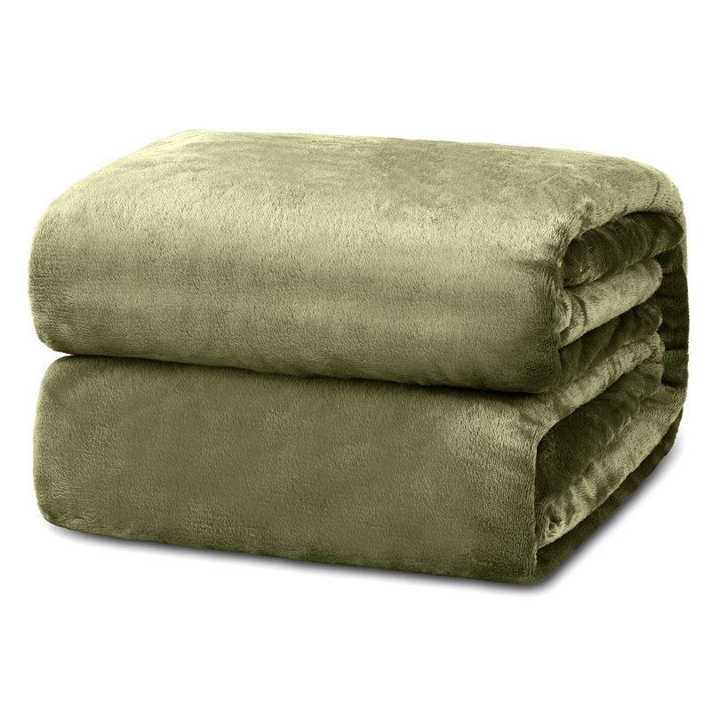 Couverture polaire en microfibre, Chameau, L 50 po x L 60 po