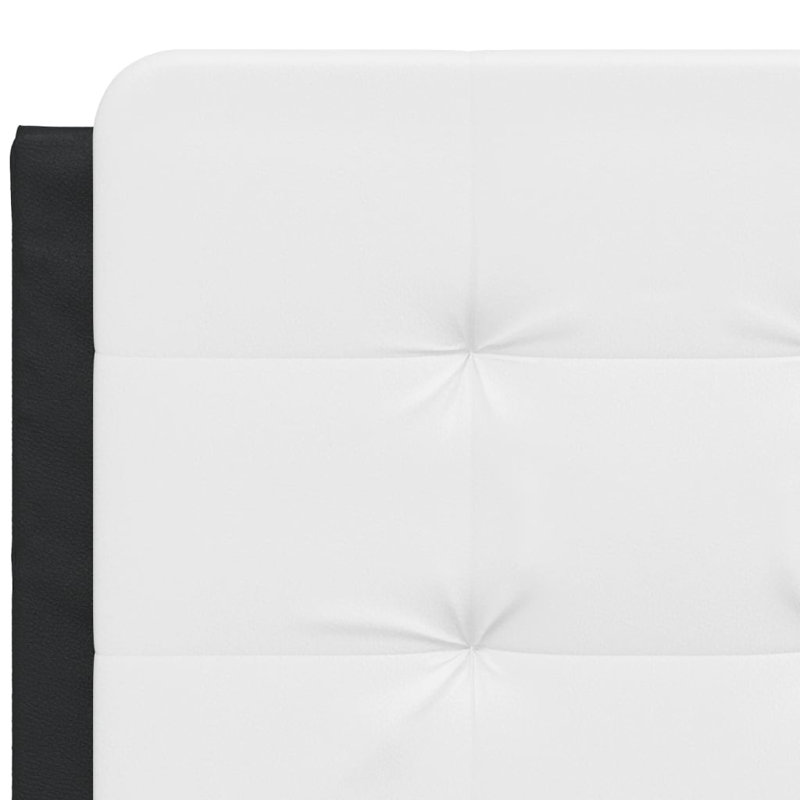 Structure de lit vidaXL sans matelas Zadar noir et blanc 137 x 190 cm, Noir