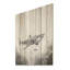 Danse du requin gris monochrome I - art mural en bois de requin sur bois de pin naturel-524762315