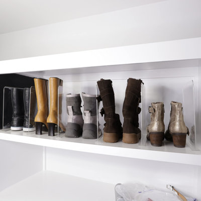 Closet Shelf Organizer 6-Pack Clear Acrylic Shelf Dividers
