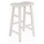 Tabouret de bar et de comptoir en bois massif massif Messer, 29 po, blanc (ensemble de 3)-444781846-465178697-503425488