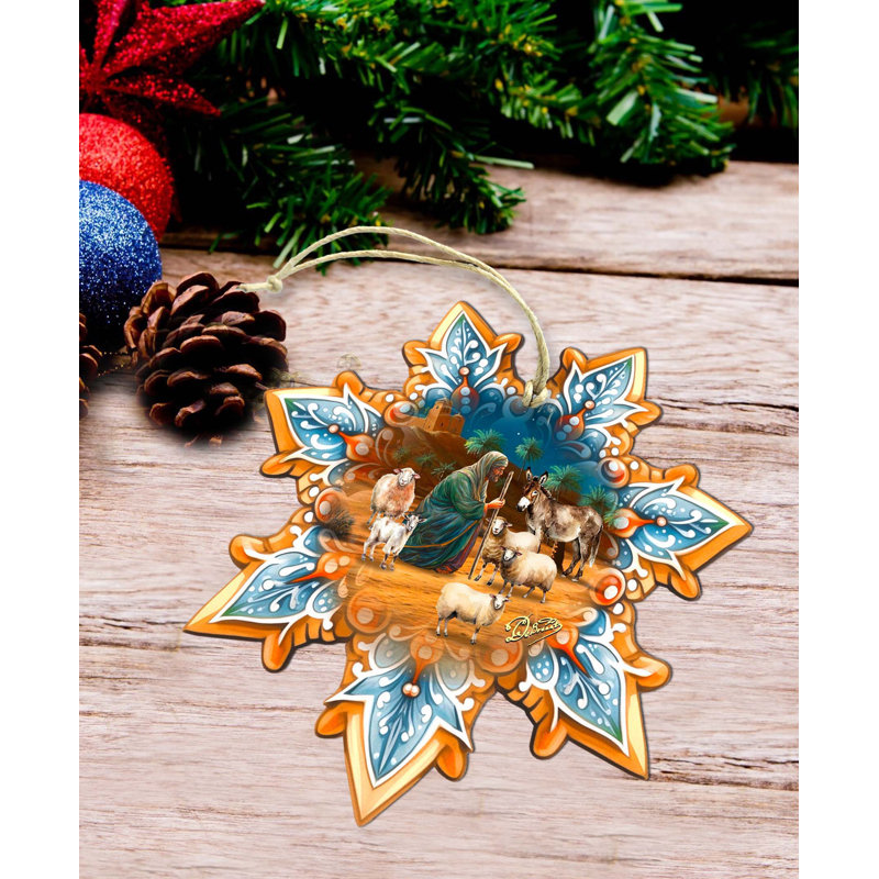 Grand ornement en bois décoratif de Noël