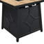 Foyer de table au propane à allumage automatique 40 000 de 40 000 po, brun, + fer, carrelage de bureau, table de détente extérieure avec design unique, convient au décor