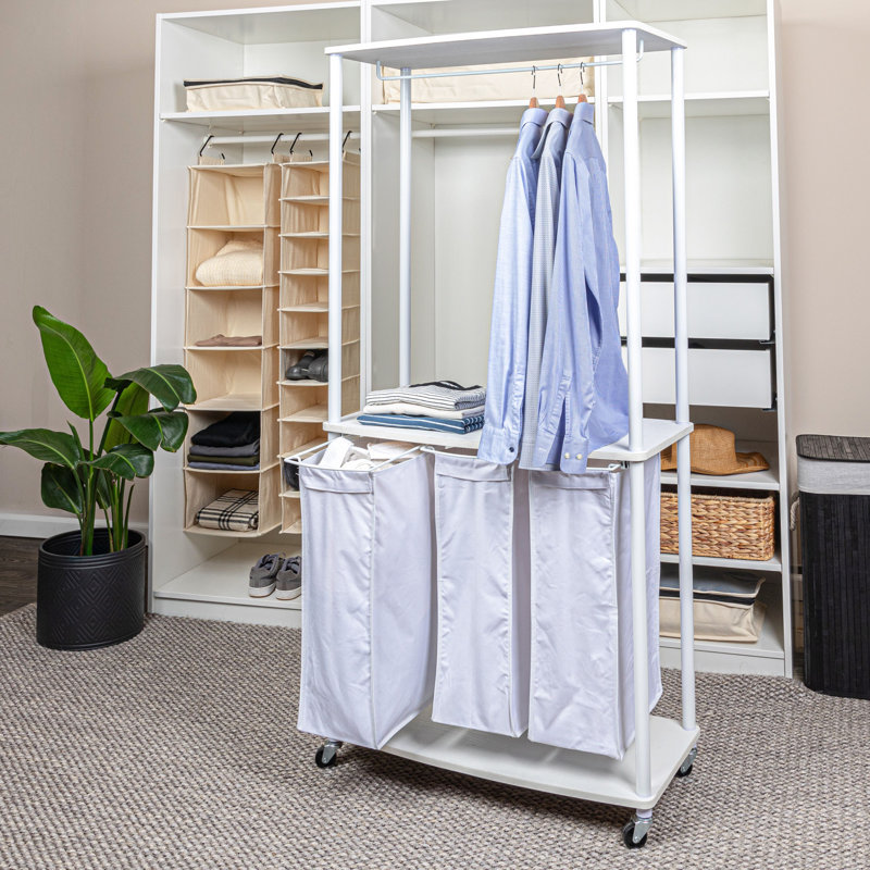 3 Bag Laundry Center, White
