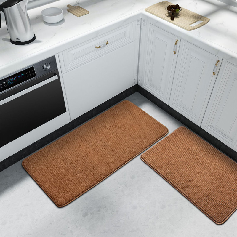 Tapis de cuisine Demarus, Rectangle 3 pi 3 po x 1 pi 5 po, Brun