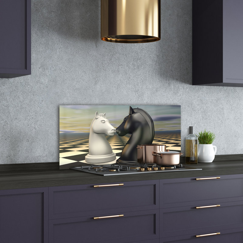 Lokelani 50cm W x 100cm L Glass Peel and Stick Panel