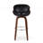 Mid-Century Modern Upholstered Swivel Barstool-496424262
