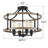 4-Light Farmhouse Light Fixtures Ceiling Semi Flush Mount