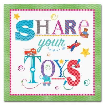 « share your toys », art sur toile