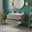 Meuble-lavabo simple de 30 po pour la salle de bain avec comptoir en marbre synthétique Silhouette-1156816573