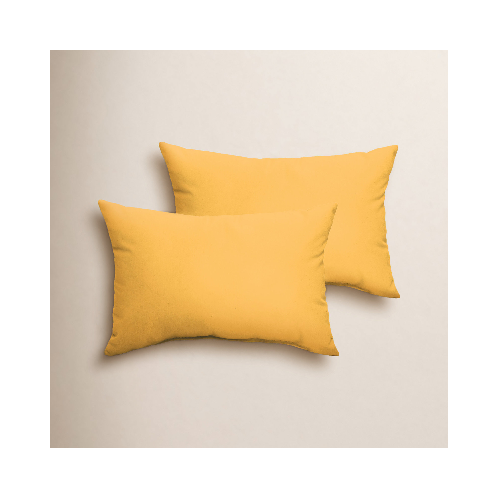 Almeda Indoor/Outdoor Lumbar Throw Pillow, Fresco Daffodil, 12" x 24"