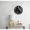 Horloge murale en marbre noir, décor en verre trempé moderne, art en pierre d'agate de luxe, grande montre ronde pour le salon