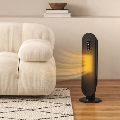 HOMCOM 2000W 6824 BTU Electric Tower Space Heater , Remote Included and with Digital Display