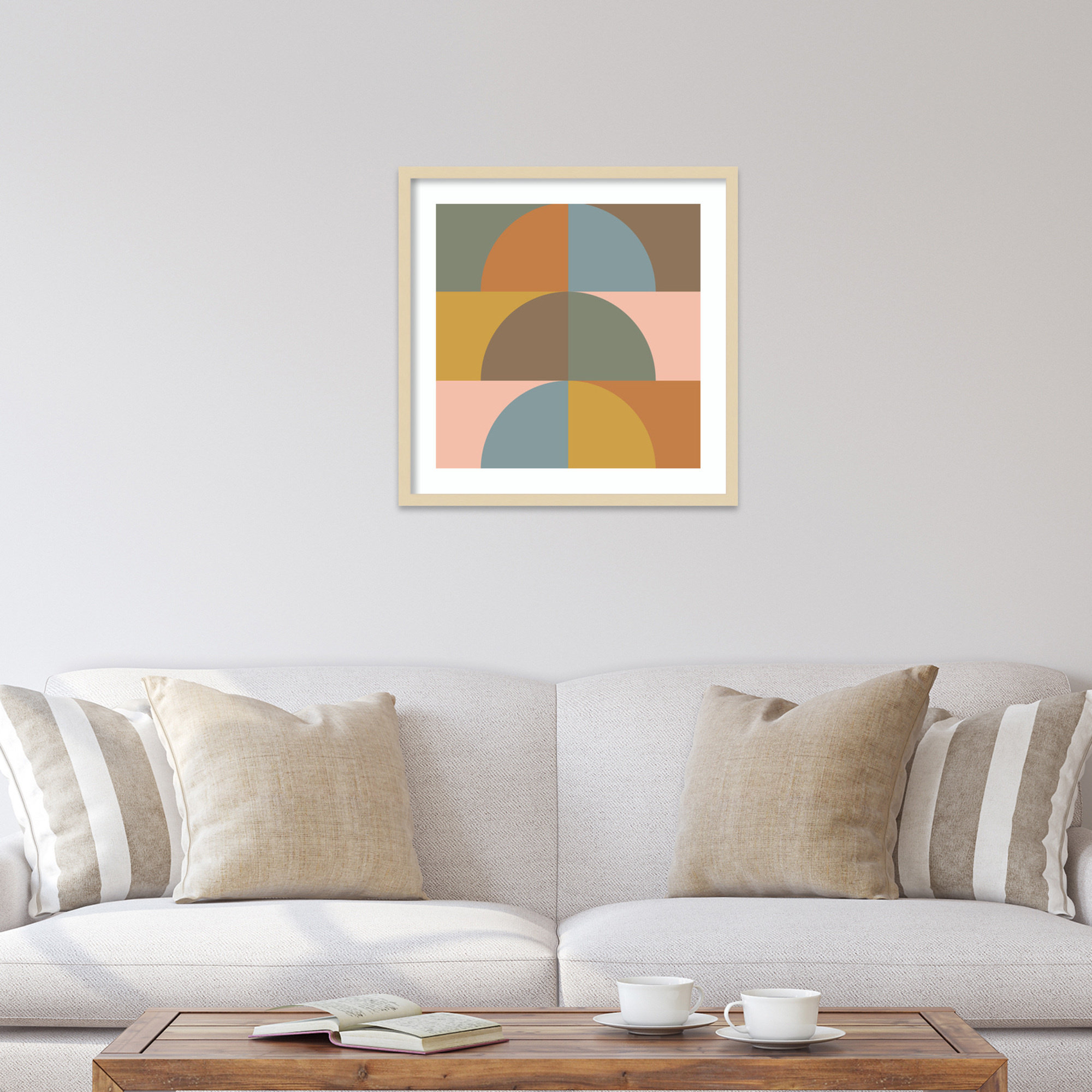 Autumn Vibes by Beth Vassalo, Natural Framed, 25.38" H x 25.38" W x 0.875" D