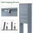 Gianpaul Over The Toilet Bathroom Storage Cabinet with Adjustable Shelf and Wall Mounted Rack-88318076