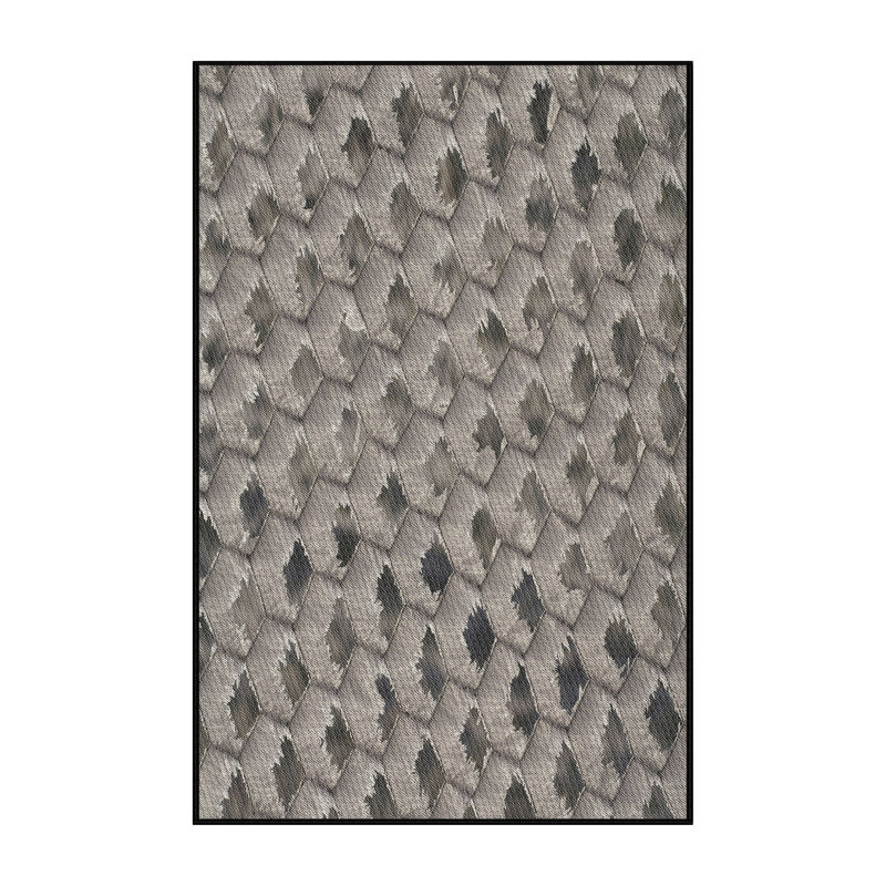 Tapis gris Power Loom, Rectangle 5 pi x 7 pi