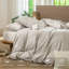 Ensemble de housse de couette en vichy Moomee 100% coton délavé-115836940-115836941
