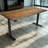 Skyscraper Electric Height Adjustable Standing Desk, Dual Motor and Digital Control with Memory, 72x30, Real Reclaimed Wood Top with Black Frame-765077114-765077059
